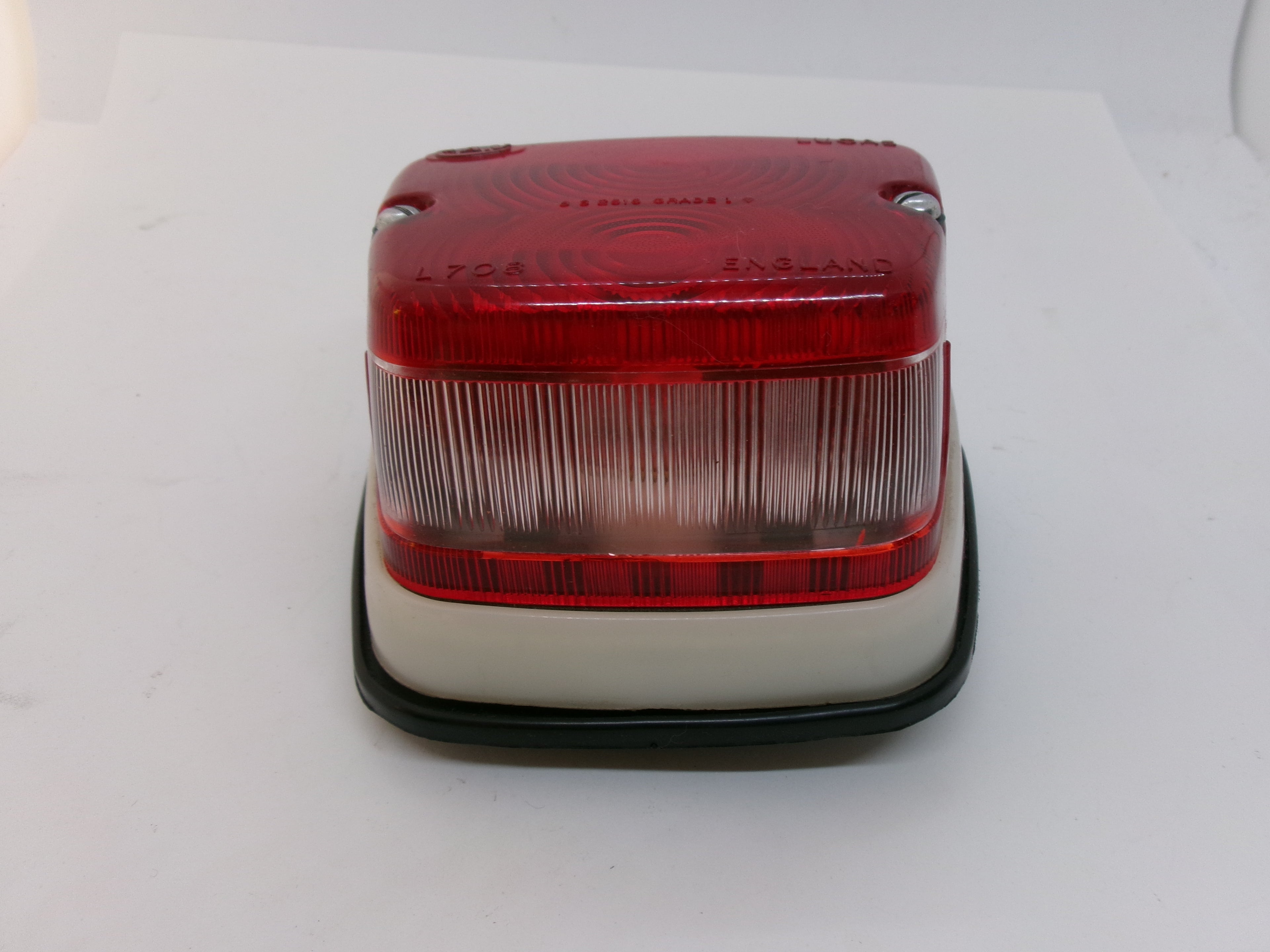 NOS Lucas Tail Light Assembly Red/Clear L708 for Scammell AEC Guy Trucks