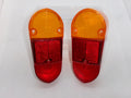 NOS Lucas PAIR Rear Tail lights L672 Amber/Red Mini MK 1 MGA Mk II - Bluemoon Classic Parts