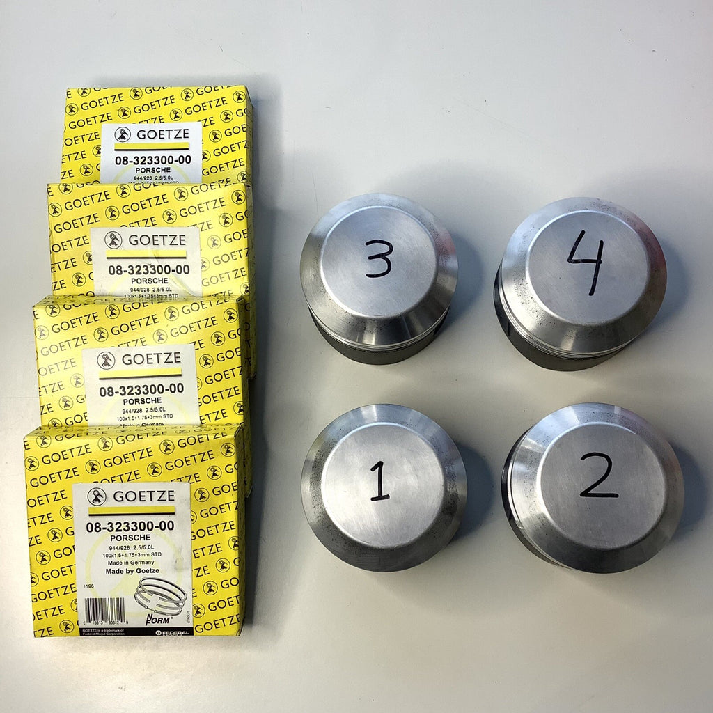 NOS 4 x SPS Forged Pistons & Goezte Rings 3.937” 1921-29 Bentley 4.5L 7:1 Com - Bluemoon Classic Parts