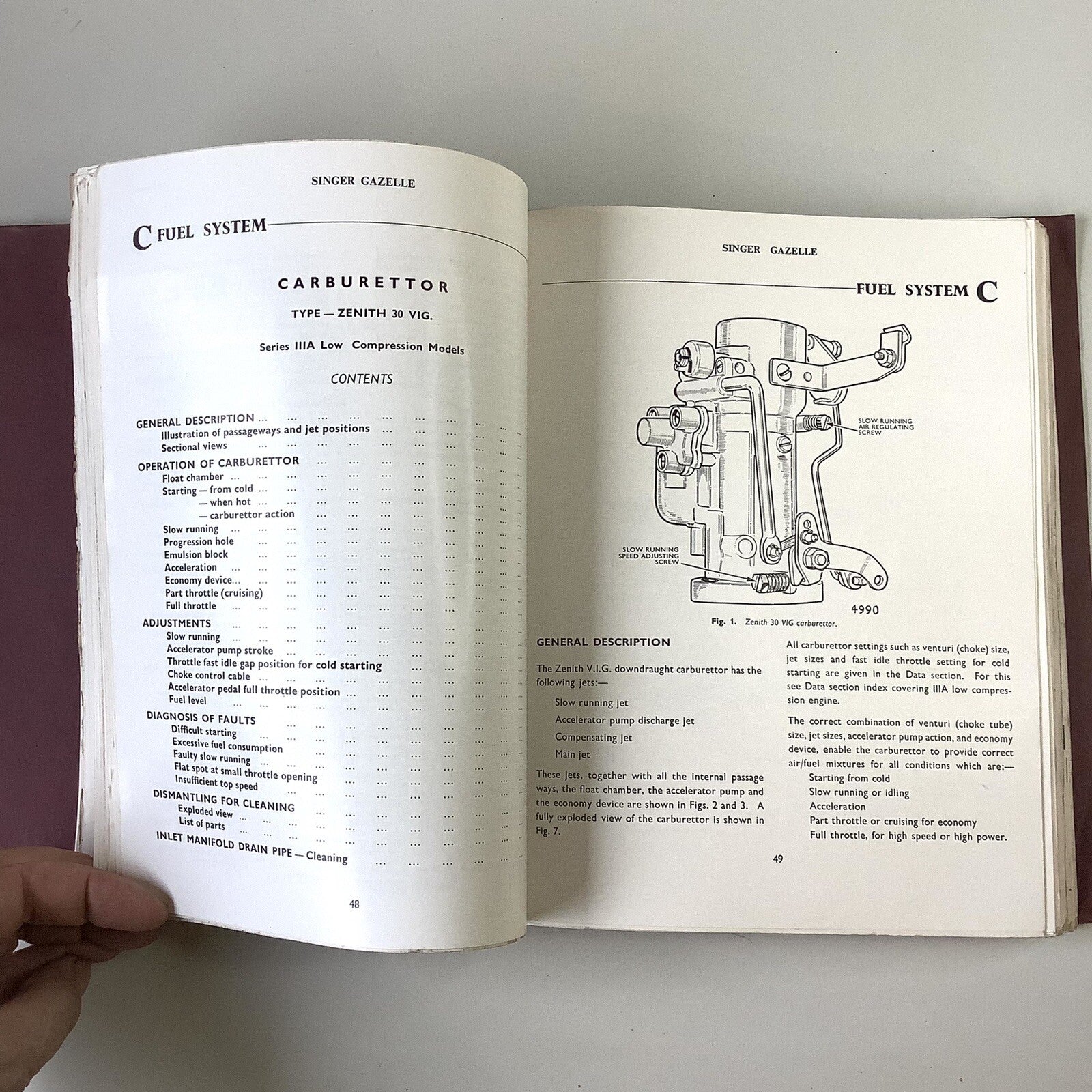 OEM Singer Gazelle Series I-IIIC Workshop Manual & Bodywork Supplement, VGC - Bluemoon Classic Parts