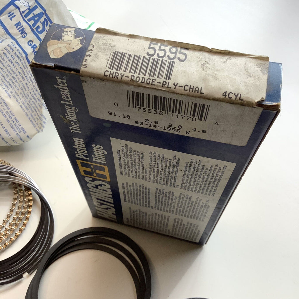 NOS Hastings 5595 Piston Ring Set Chrysler Dodge Mitsubishi 4cyl 2.6L Bore 91.1 - Bluemoon Classic Parts