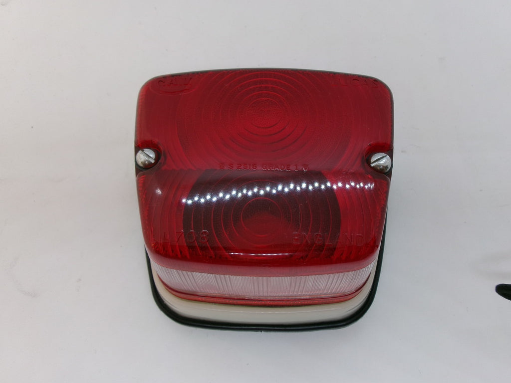 NOS Lucas Tail Light Assembly Red/Clear L708 for Scammell AEC Guy Trucks - Bluemoon Classic Parts