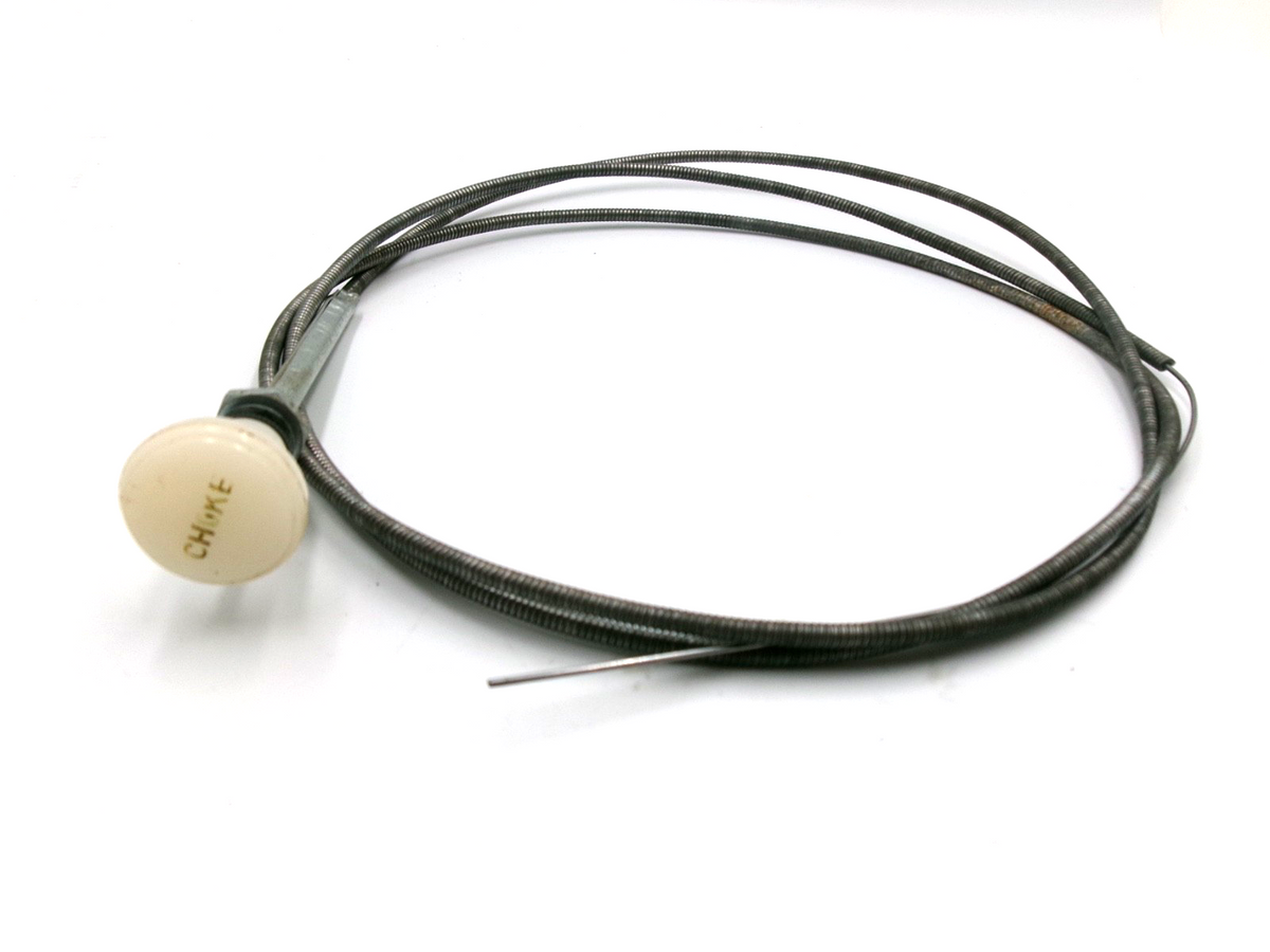NOS OEM Vintage 60s may suit early Toyota Choke Cable with Cream Knob 150cm long - Bluemoon Classic Parts