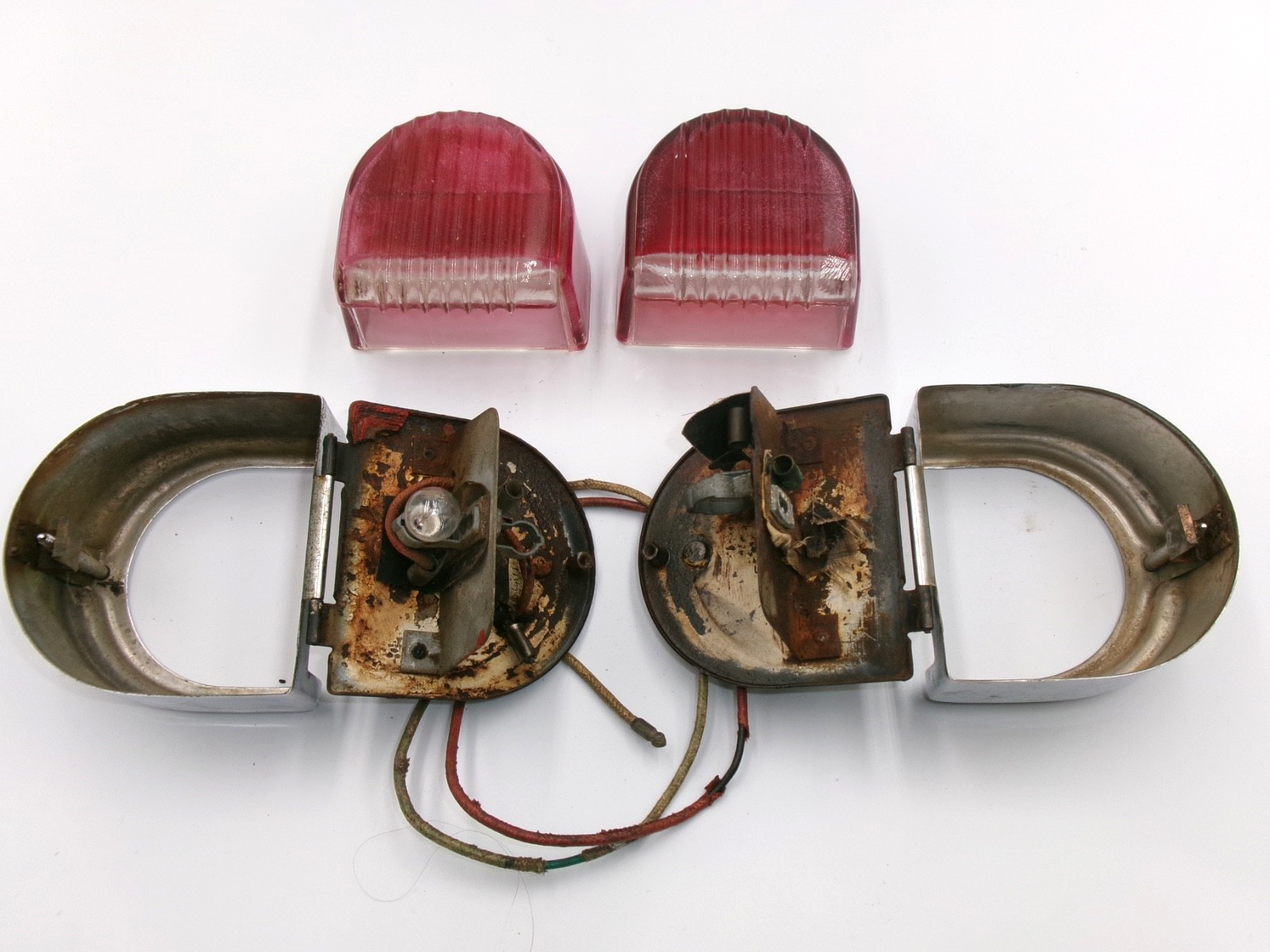 One PAIR Lucas Genuine L476 D Lamps Stop Tail Number Plate Lights 53117 572441 - Bluemoon Classic Parts