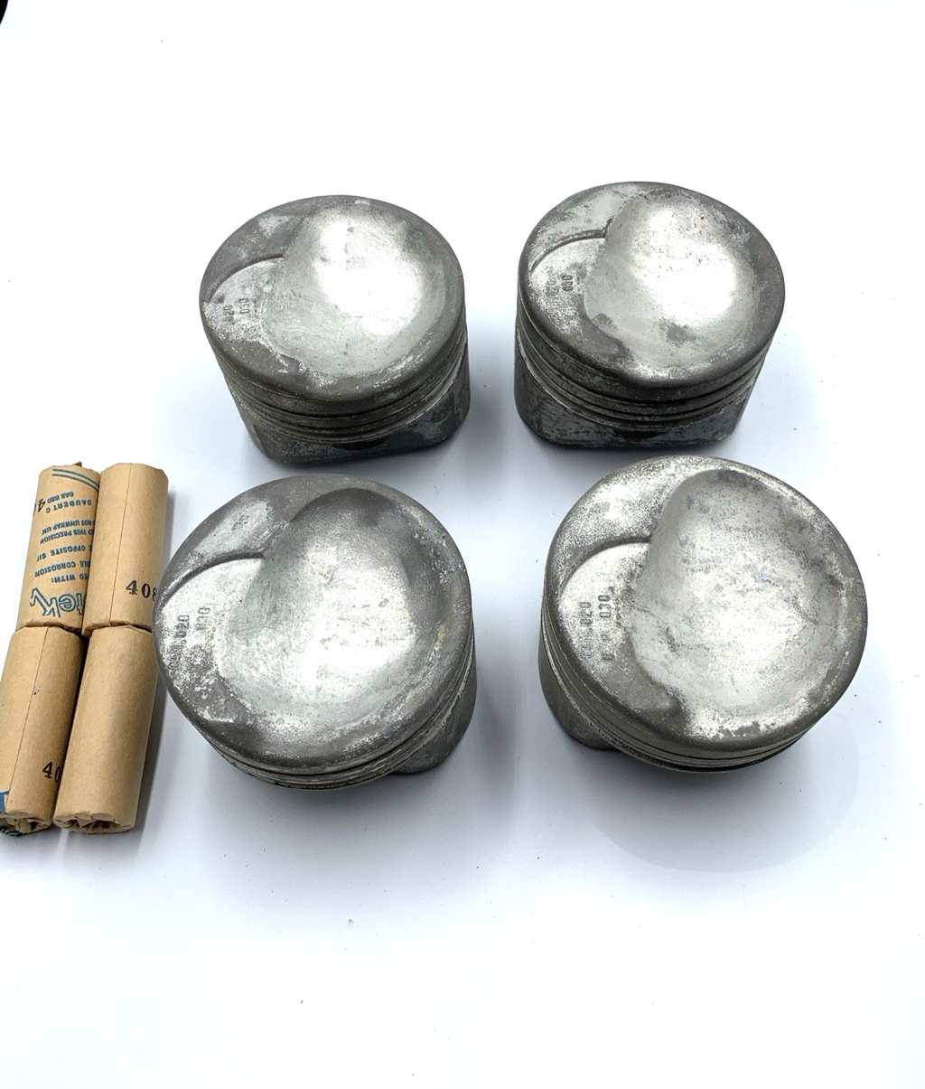 NOS International V8 392 Scout ACCO Pistons & Pins +.030" Over - Contour Top - Bluemoon Classic Parts
