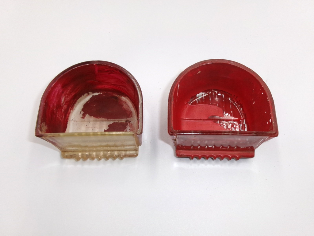 One PAIR Lucas Genuine L476 D Lamps Stop Tail Number Plate Lenses 572441 572442 - Bluemoon Classic Parts