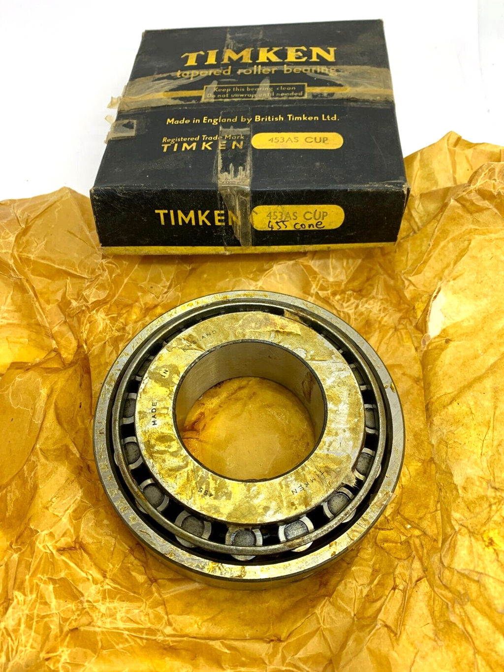 One TIMKEN Roller Bearing 455 Cone 453AS CUP Karrier Bantam Commer + others - Bluemoon Classic Parts