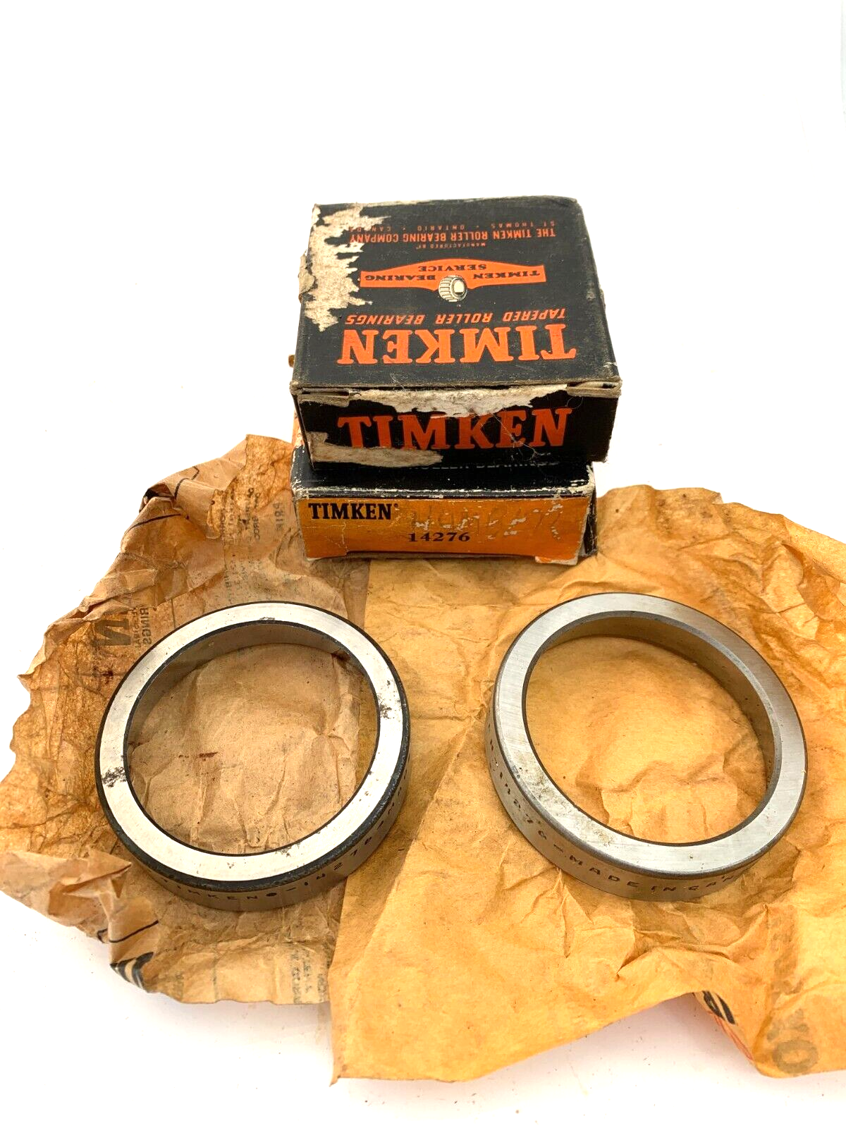 NOS One PAIR TIMKEN Roller Bearing 14276 Cups Aston Martin 1950-55 DB 4 & 6cyl + - Bluemoon Classic Parts
