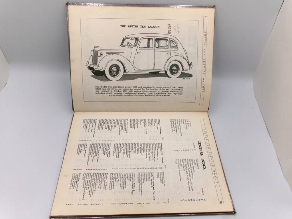 OEM Genuine Austin 10 Ten Service Manual GVI GSI Series - Bluemoon Classic Parts