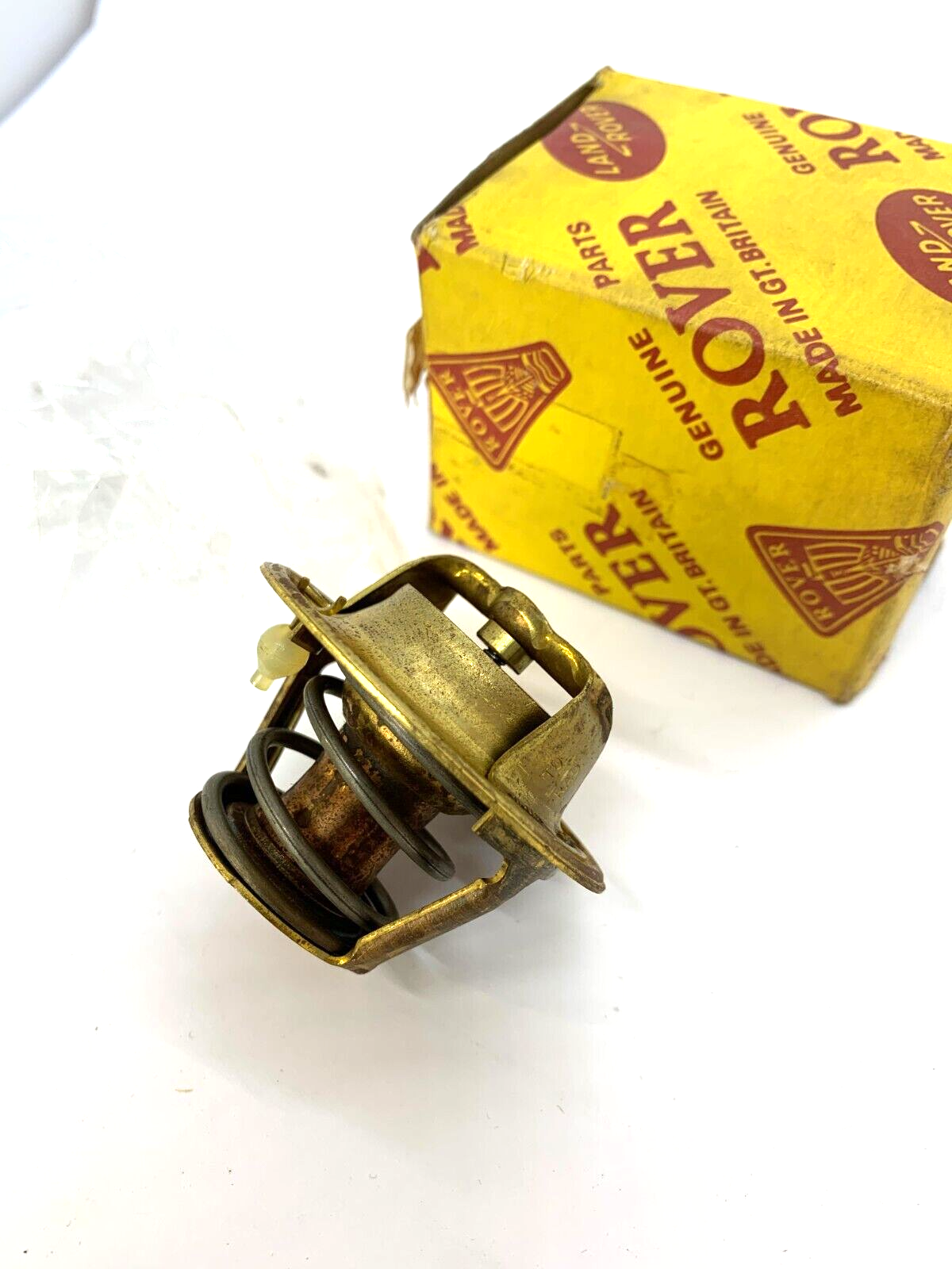NOS OEM Genuine Land Rover Series 2 3 2.6L Thermostat in original 1969 box - Bluemoon Classic Parts