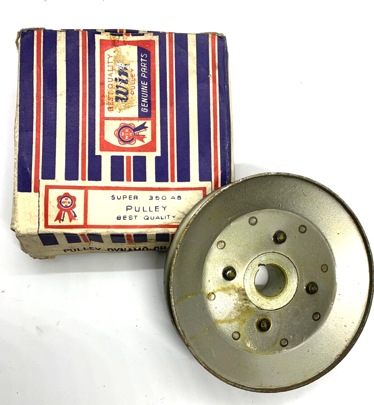 NOS BMC OEM Generator Pulley 4" Diameter Austin MG Mini Morris Wolseley Riley - Bluemoon Classic Parts