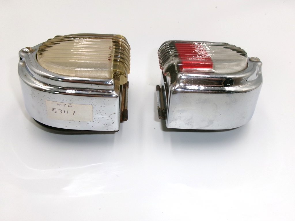 One PAIR Lucas Genuine L476 D Lamps Stop Tail Number Plate Lights 53117 572441 - Bluemoon Classic Parts