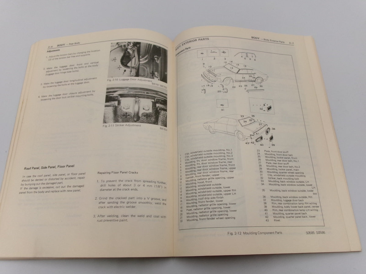 OEM Genuine 1973-75 Toyota Crown SE 2600 MS65 BODY & ELECTRICAL Repair Manual - Bluemoon Classic Parts