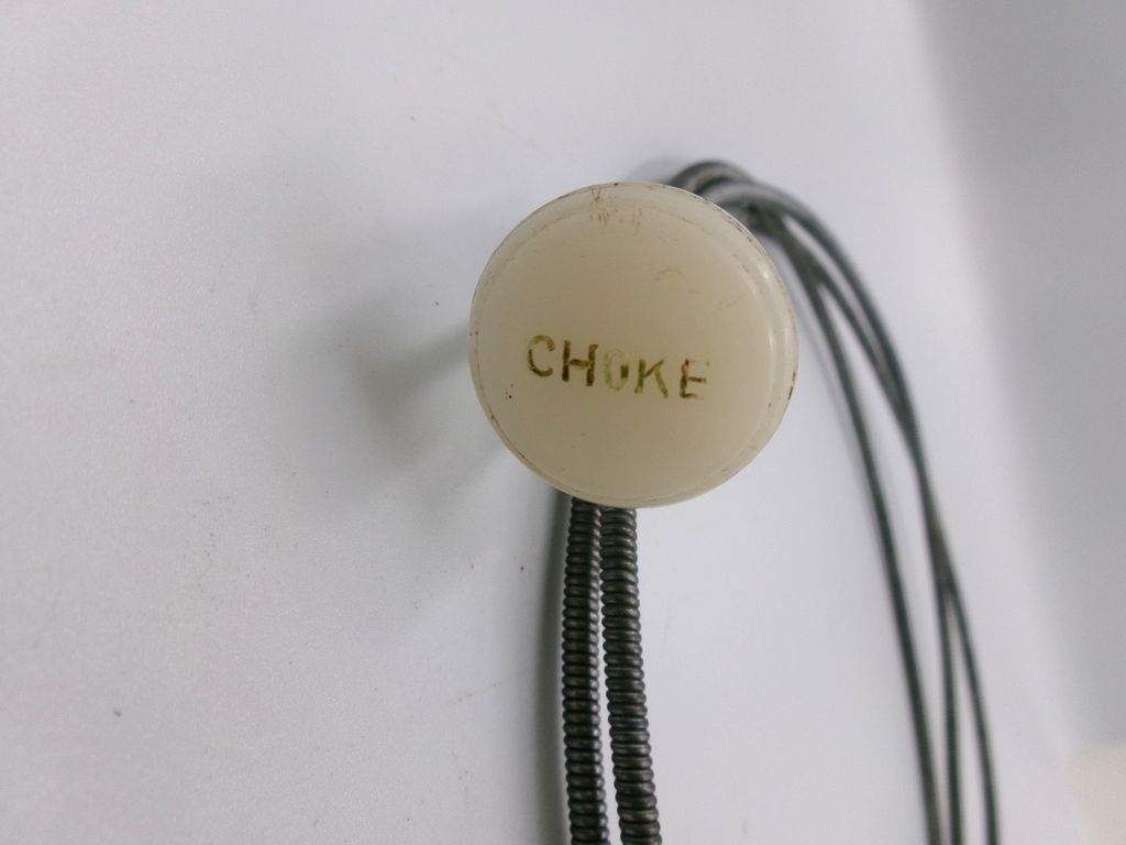 NOS OEM Vintage 60s may suit early Toyota Choke Cable with Cream Knob 150cm long - Bluemoon Classic Parts