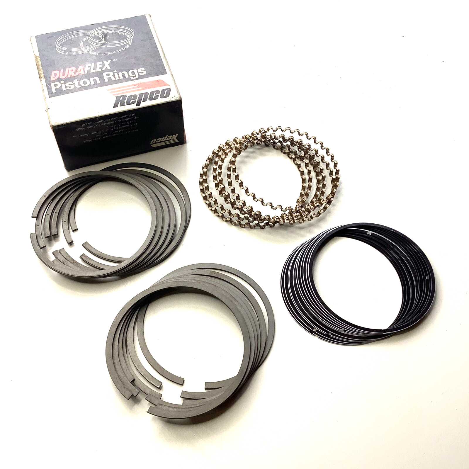 NOS PS1166 Duraflex Piston Ring Set Ford XM XP XR Bore 3.68” STD - Bluemoon Classic Parts
