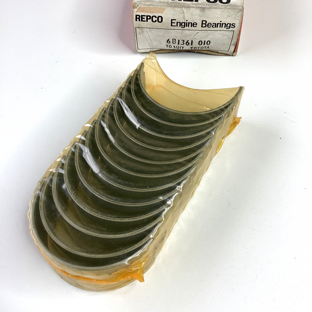 NOS 6B1361 .010 Main Bearings Suits Toyota 6cyl Landcruiser HJ45 H47 H60 & Dyna - Bluemoon Classic Parts