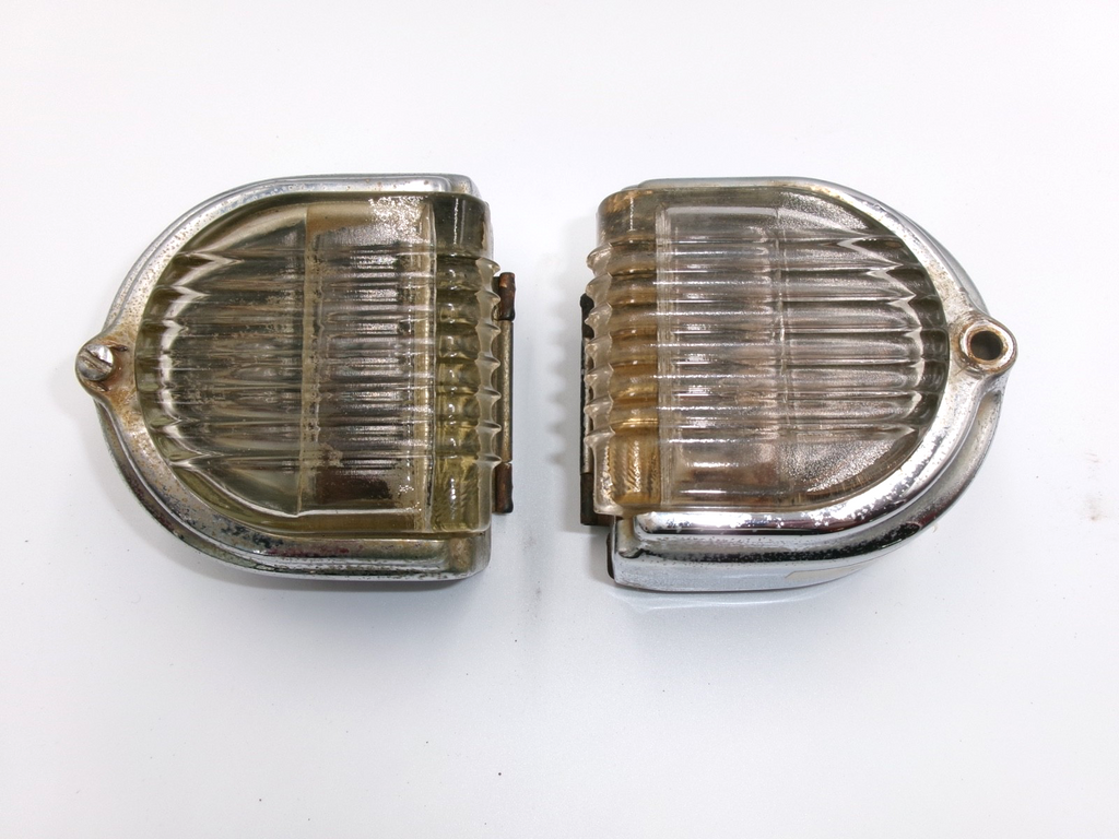 One PAIR Lucas Genuine L476 D Lamps Stop Tail Number Plate Lights 53117 572441 - Bluemoon Classic Parts