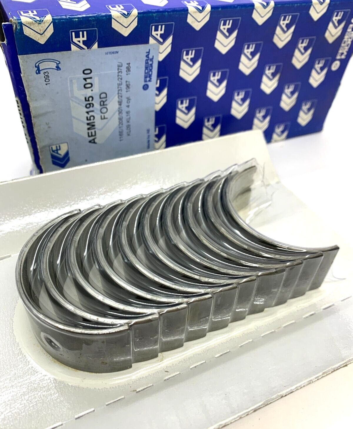 NOS Main Bearings AEM5195 .010 1967-84 Ford 116E 120E 3014E 2737E KL09 KL16 4CYL - Bluemoon Classic Parts