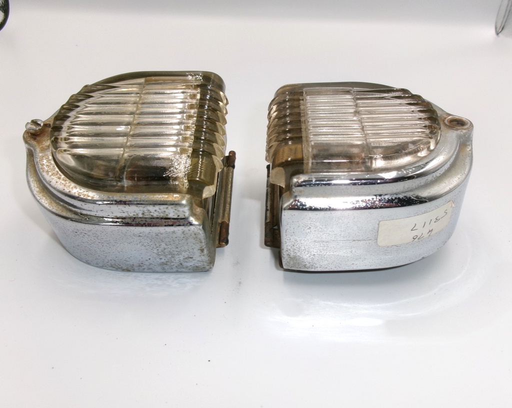 One PAIR Lucas Genuine L476 D Lamps Stop Tail Number Plate Lights 53117 572441 - Bluemoon Classic Parts