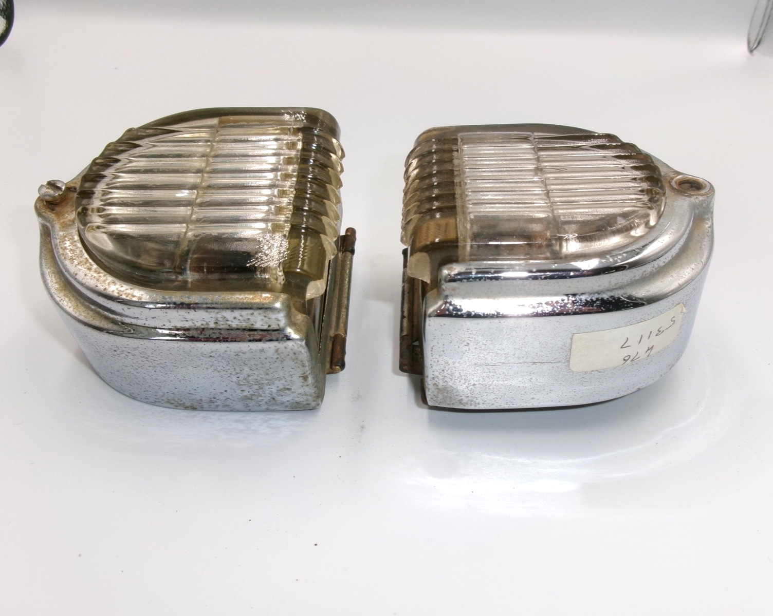 One PAIR Lucas Genuine L476 D Lamps Stop Tail Number Plate Lights 53117 572441 - Bluemoon Classic Parts