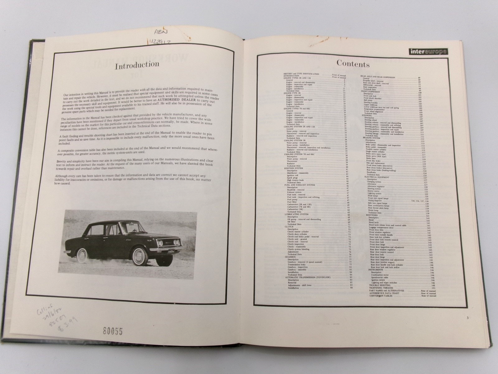 OEM Genuine 1962-1969 Toyota Corona Mark I and II RT40-RT93 Owners Manual - Bluemoon Classic Parts