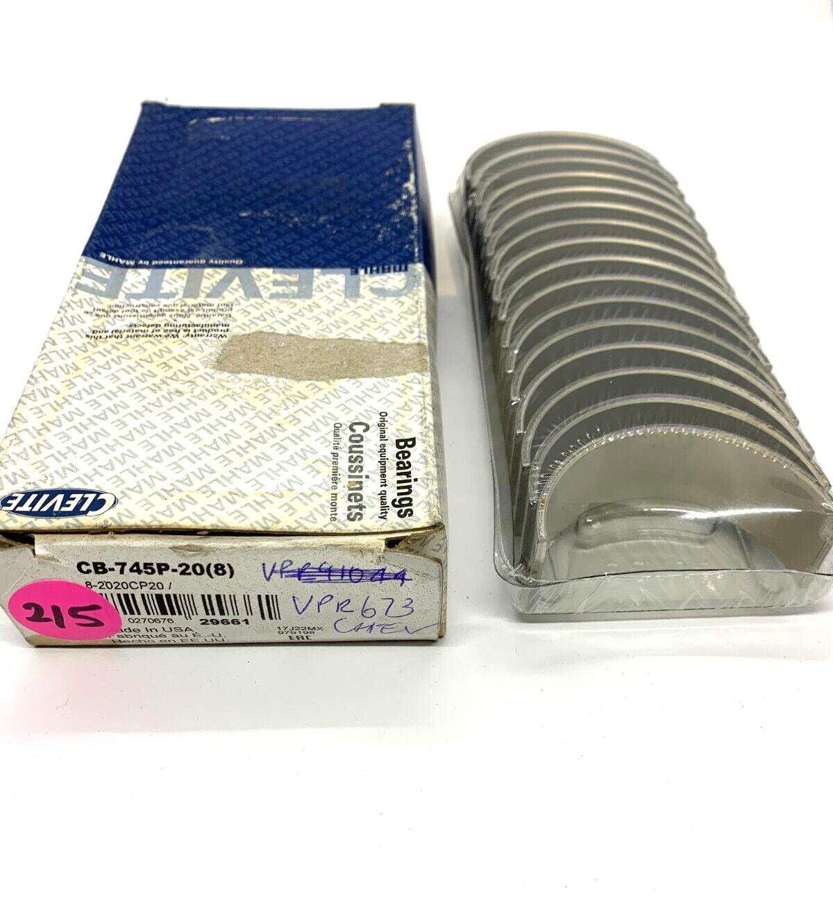 NOS Clevite Nascar CONROD Bearings 0.020" suits Chev S/B 265 4.3L 283 4.6L - Bluemoon Classic Parts