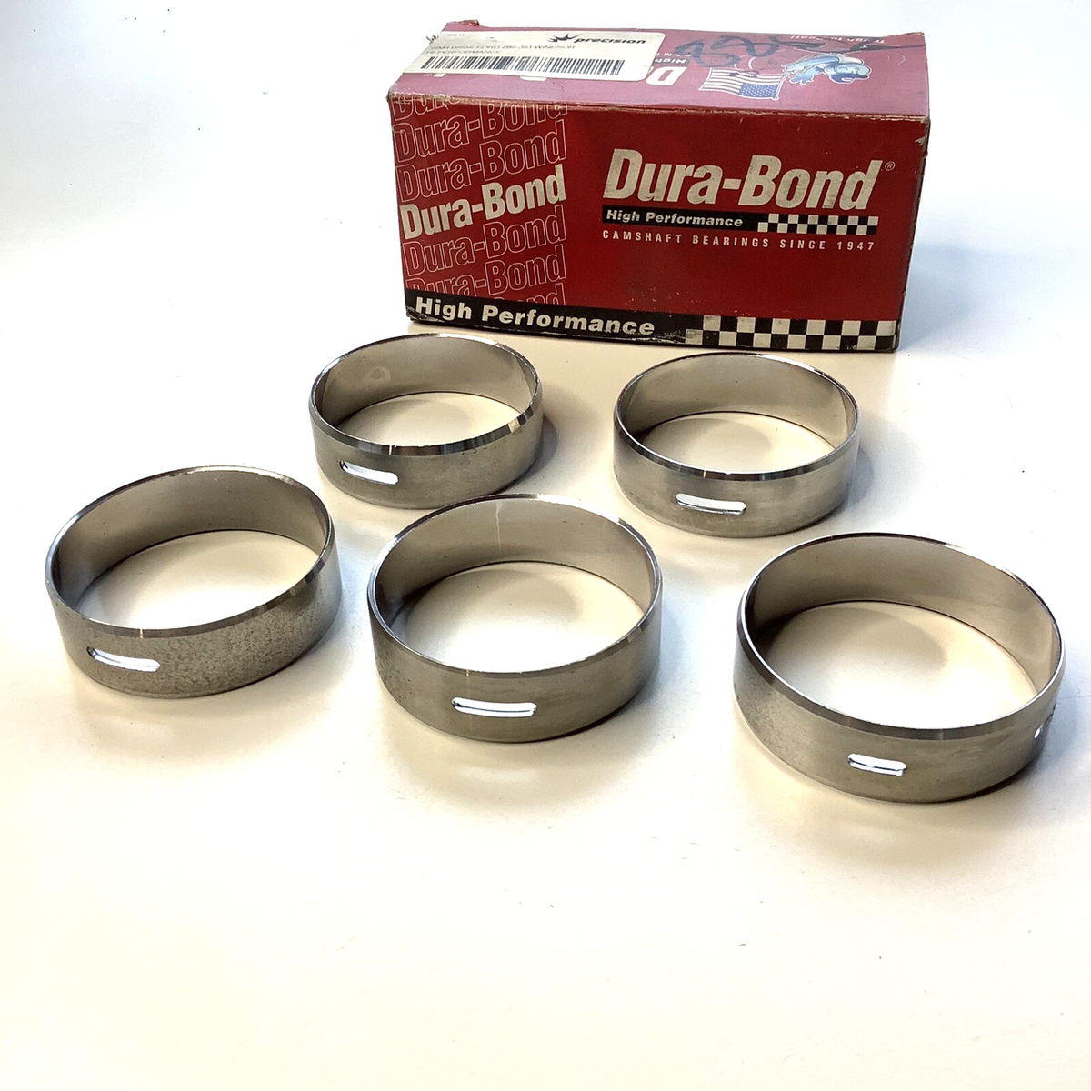 NOS DuraBond High Performance STD CAMSHAFT Bearing Set Ford 289 302 351 Windsor - Bluemoon Classic Parts