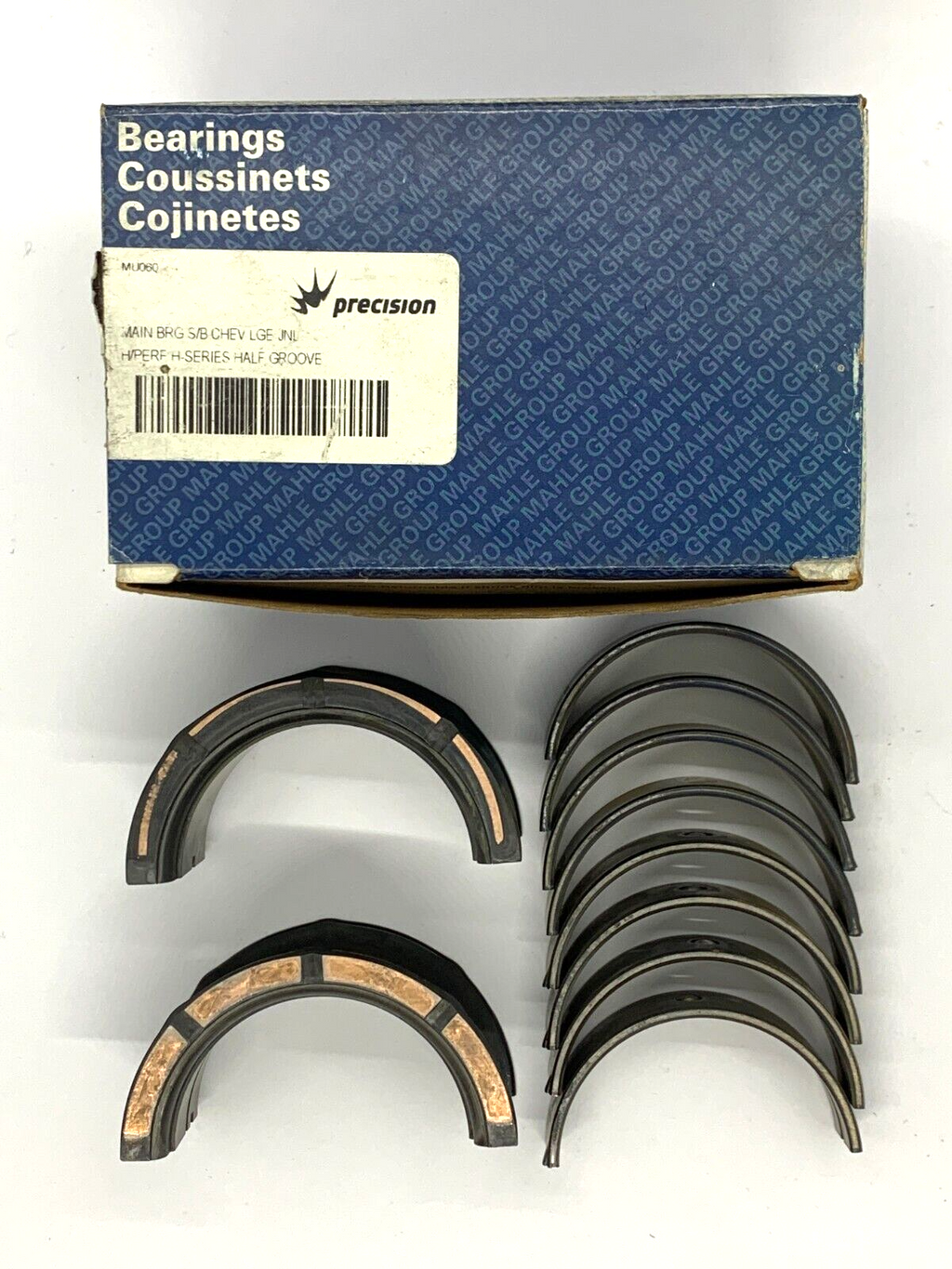 NOS Clevite Nascar MAIN Bearings 0.020" S/B Chev Holden 307cu LGE Jrnl 1/2 Grv - Bluemoon Classic Parts