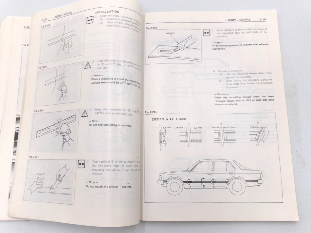 OEM Genuine 1978 on Toyota Corona RT130 RT132 RT134 TT132 Body Repair Manual - Bluemoon Classic Parts