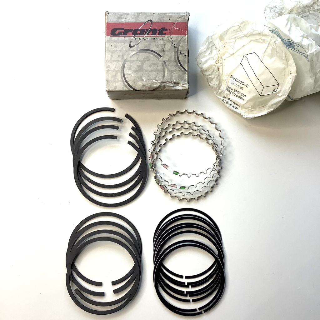 NOS Grant Piston Ring Set Ford Consul MK II 240E Zephyr 4 Bore 82.55mm” +.020” - Bluemoon Classic Parts