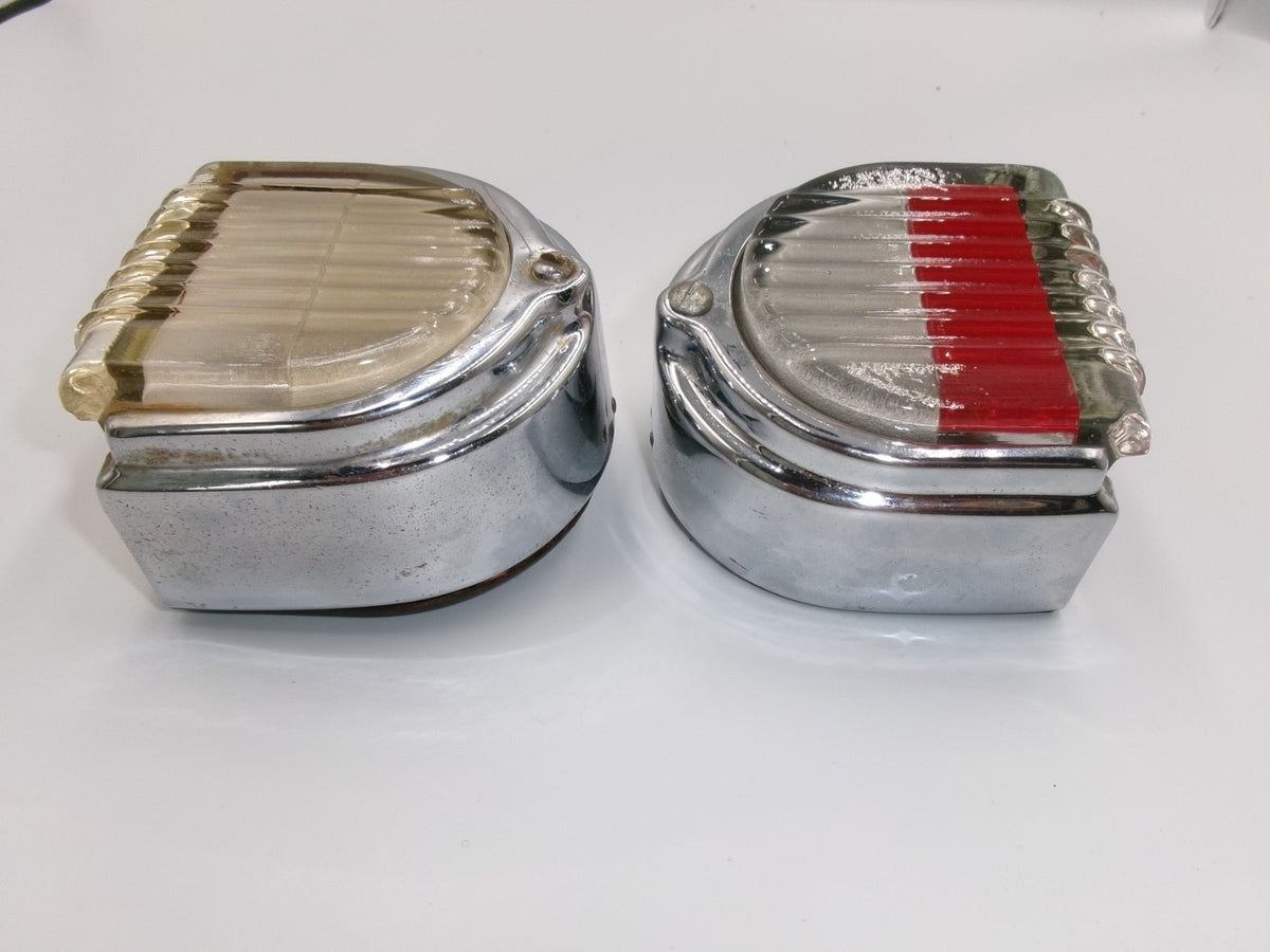 One PAIR Lucas Genuine L476 D Lamps Stop Tail Number Plate Lights 53117 572441 - Bluemoon Classic Parts
