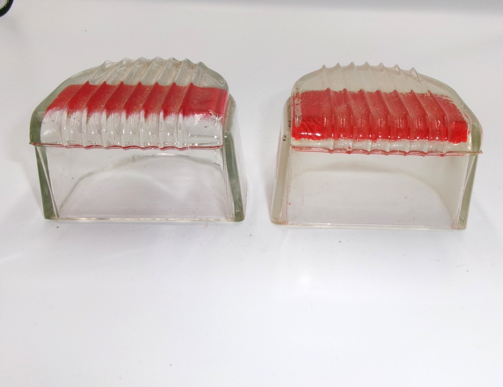 One PAIR NOS Lucas Genuine L476 D Lamps Stop Tail Number Plate Glass Lens 572442 - Bluemoon Classic Parts