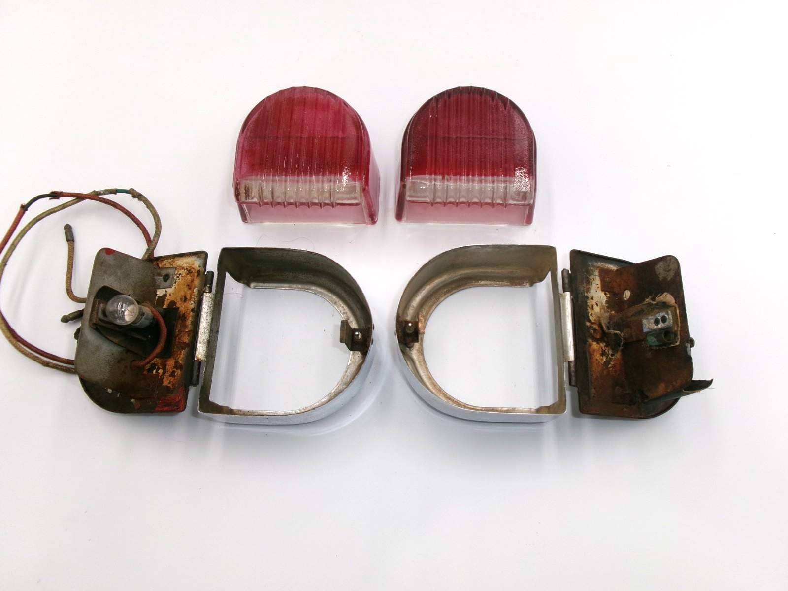 One PAIR Lucas Genuine L476 D Lamps Stop Tail Number Plate Lights 53117 572441 - Bluemoon Classic Parts