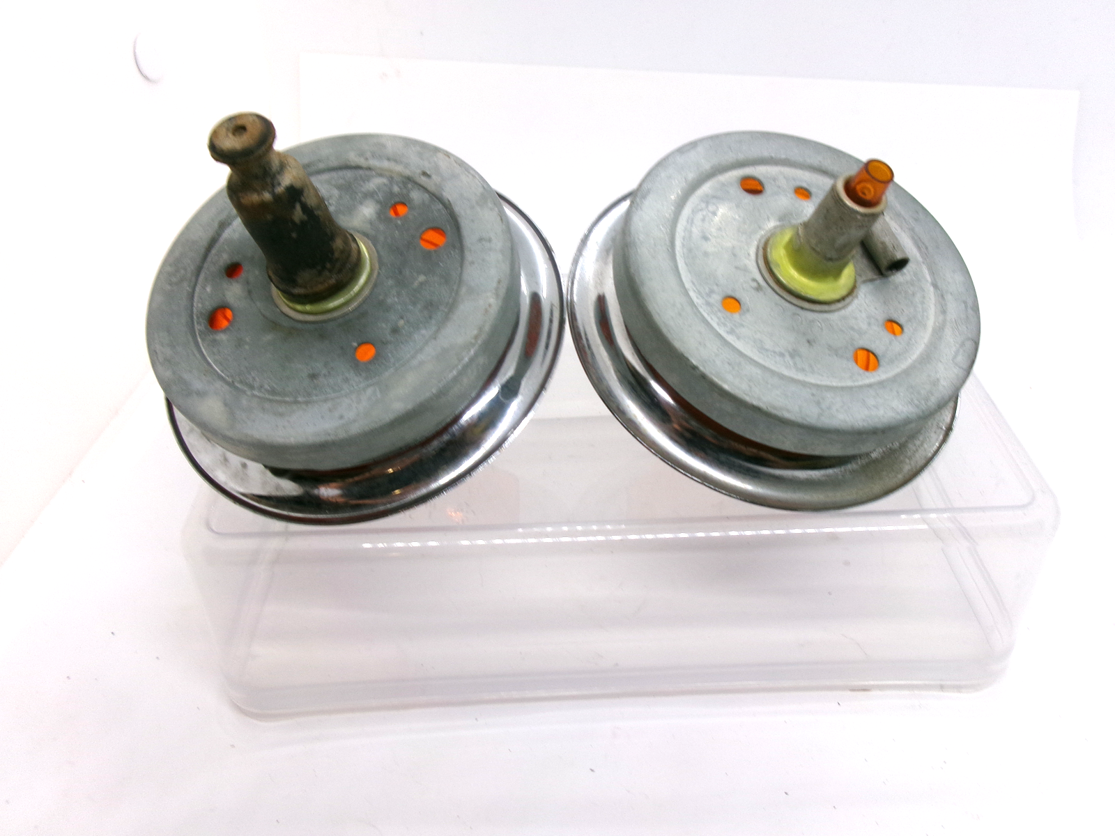 Lucas Indicators PAIR Light Assemblies L539 Amber MGA Jaguar Wolseley - Bluemoon Classic Parts
