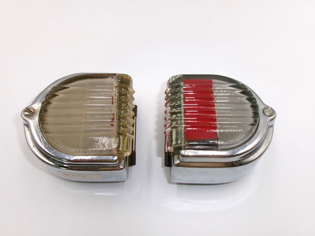 One PAIR Lucas Genuine L476 D Lamps Stop Tail Number Plate Lights 53117 572441 - Bluemoon Classic Parts