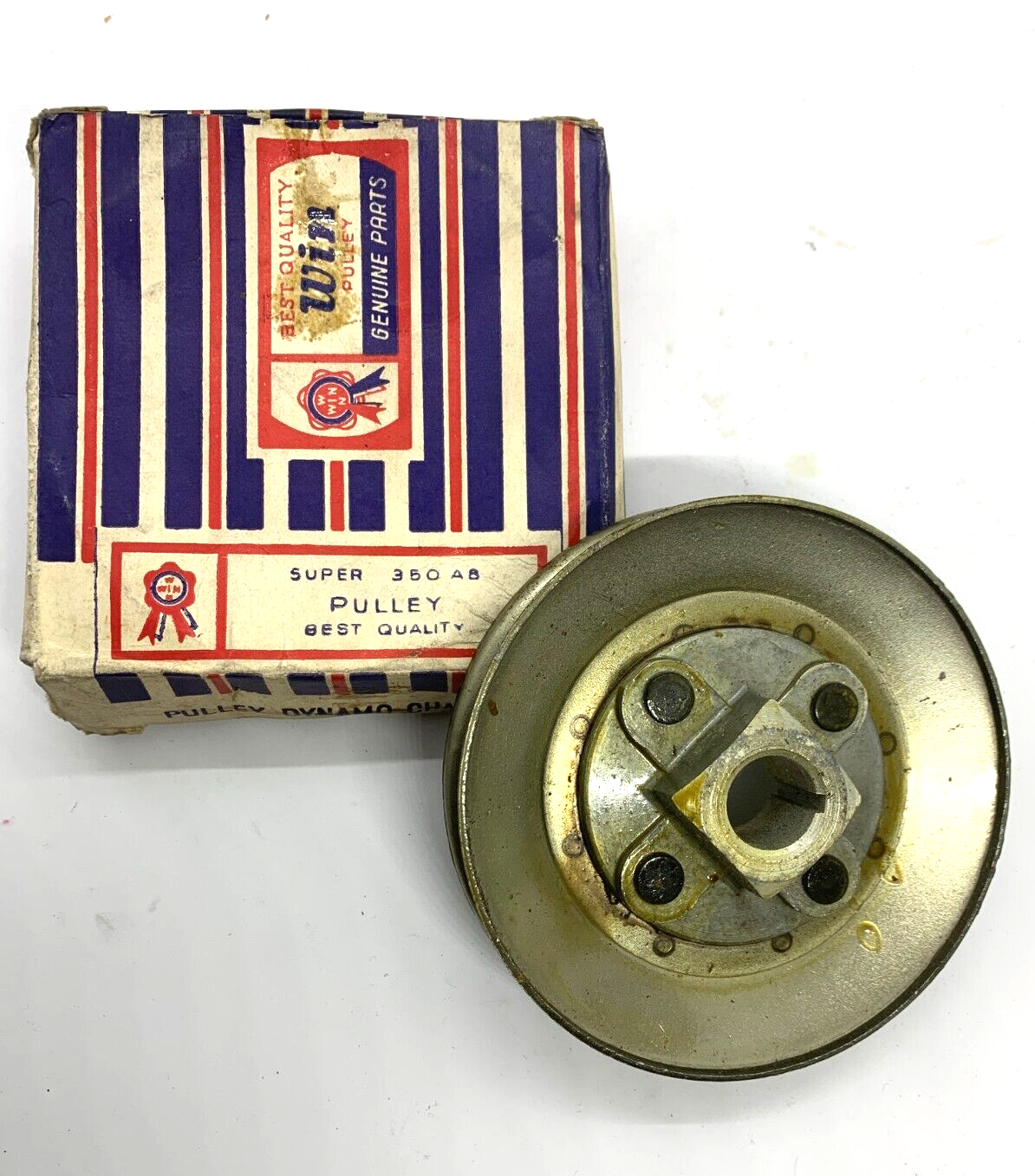 NOS BMC OEM Generator Pulley 4" Diameter Austin MG Mini Morris Wolseley Riley - Bluemoon Classic Parts