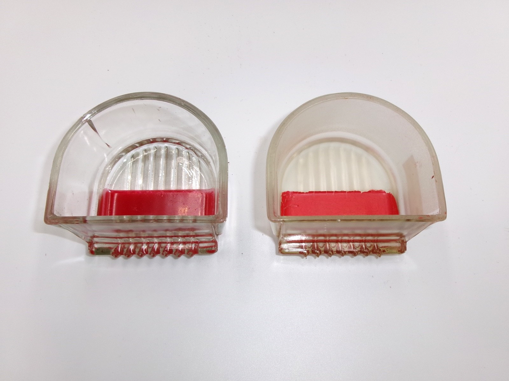 One PAIR NOS Lucas Genuine L476 D Lamps Stop Tail Number Plate Glass Lens 572442 - Bluemoon Classic Parts