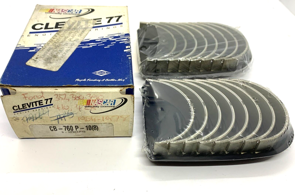 NOS Clevite Nascar Engine CONROD Bearings 0.010" Ford V8 352 360 410 428 - Bluemoon Classic Parts