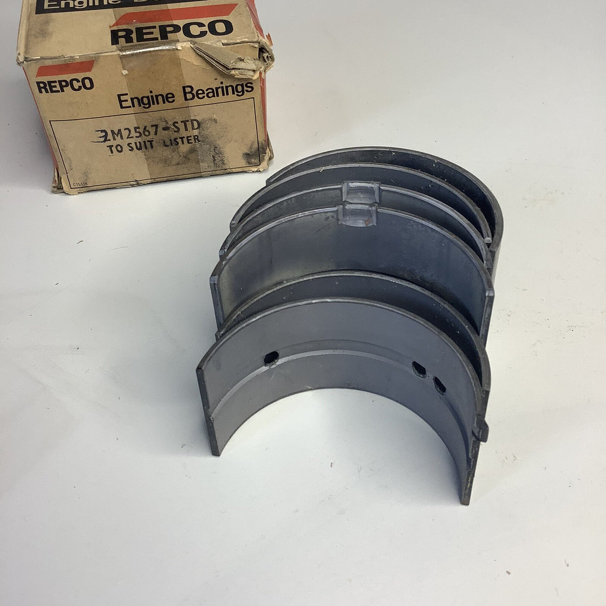 NOS Main Bearing Set 3M2567 Suits STD Lister Petter LR1 SR1 SW1 - Bluemoon Classic Parts
