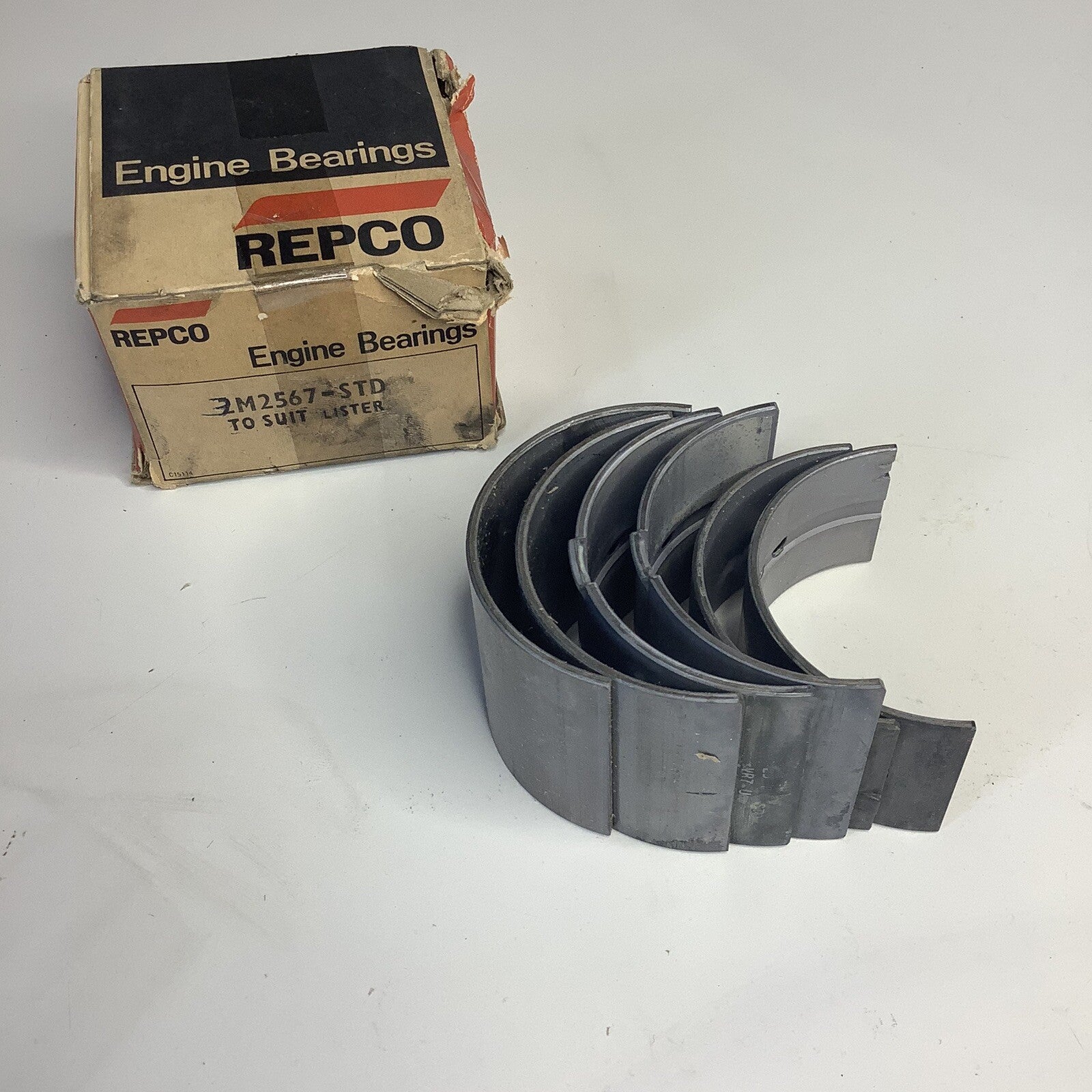 NOS Main Bearing Set 3M2567 Suits STD Lister Petter LR1 SR1 SW1 - Bluemoon Classic Parts