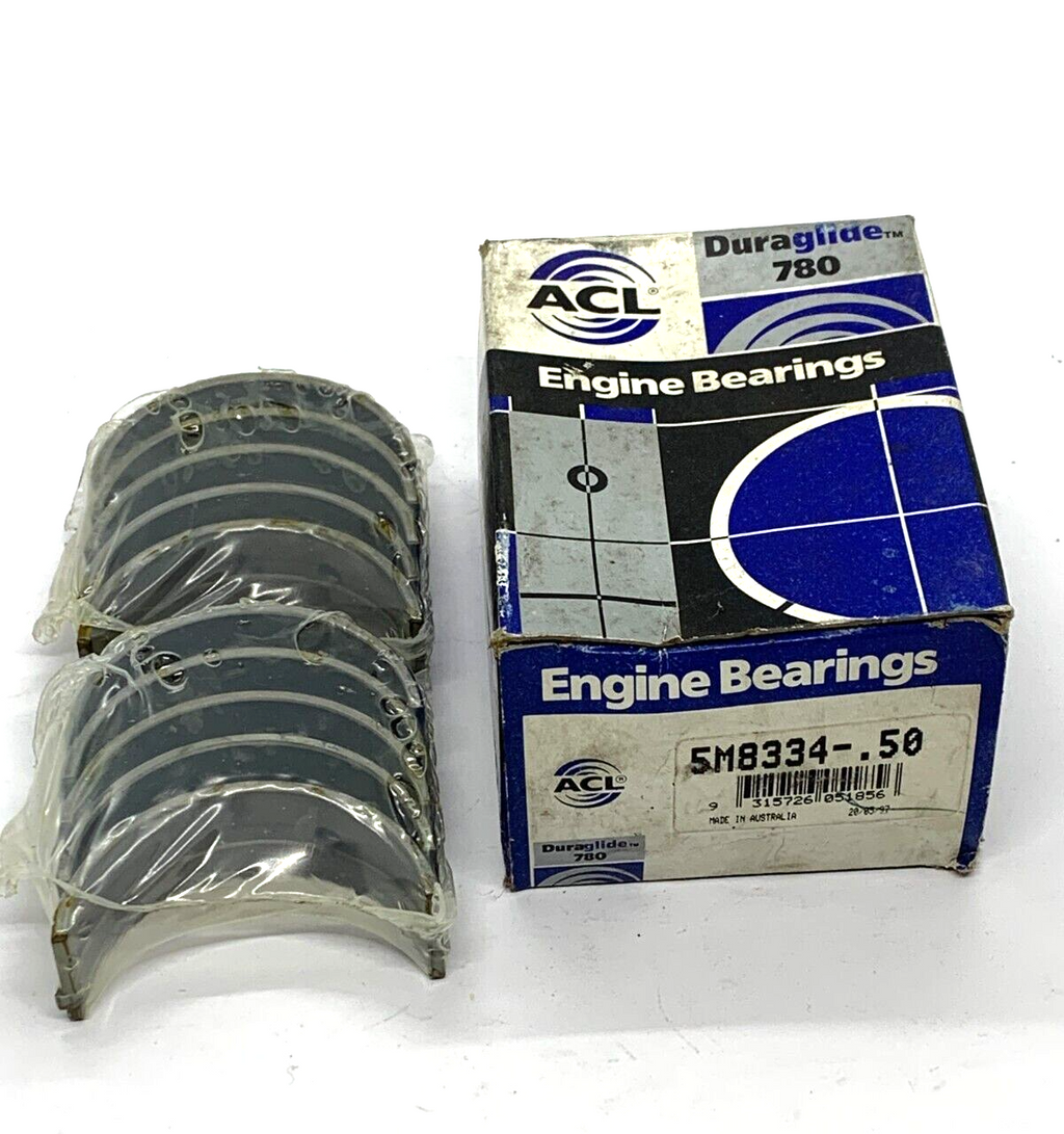 NOS Main Bearings 5M8334 .50" Mazda E3 E5 Ford Laser Mazda 808 Familia - Bluemoon Classic Parts