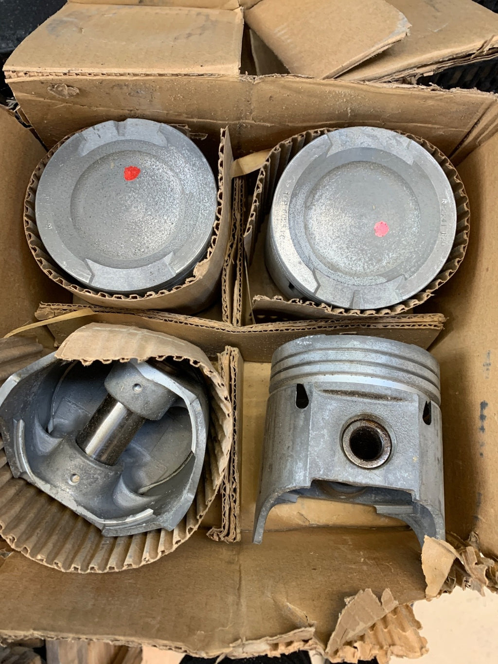 ACL 4cyl 1966- Ford 1.0-1.5L Anglia Cortina NOS Piston Set .020" (no rings) - Bluemoon Classic Parts
