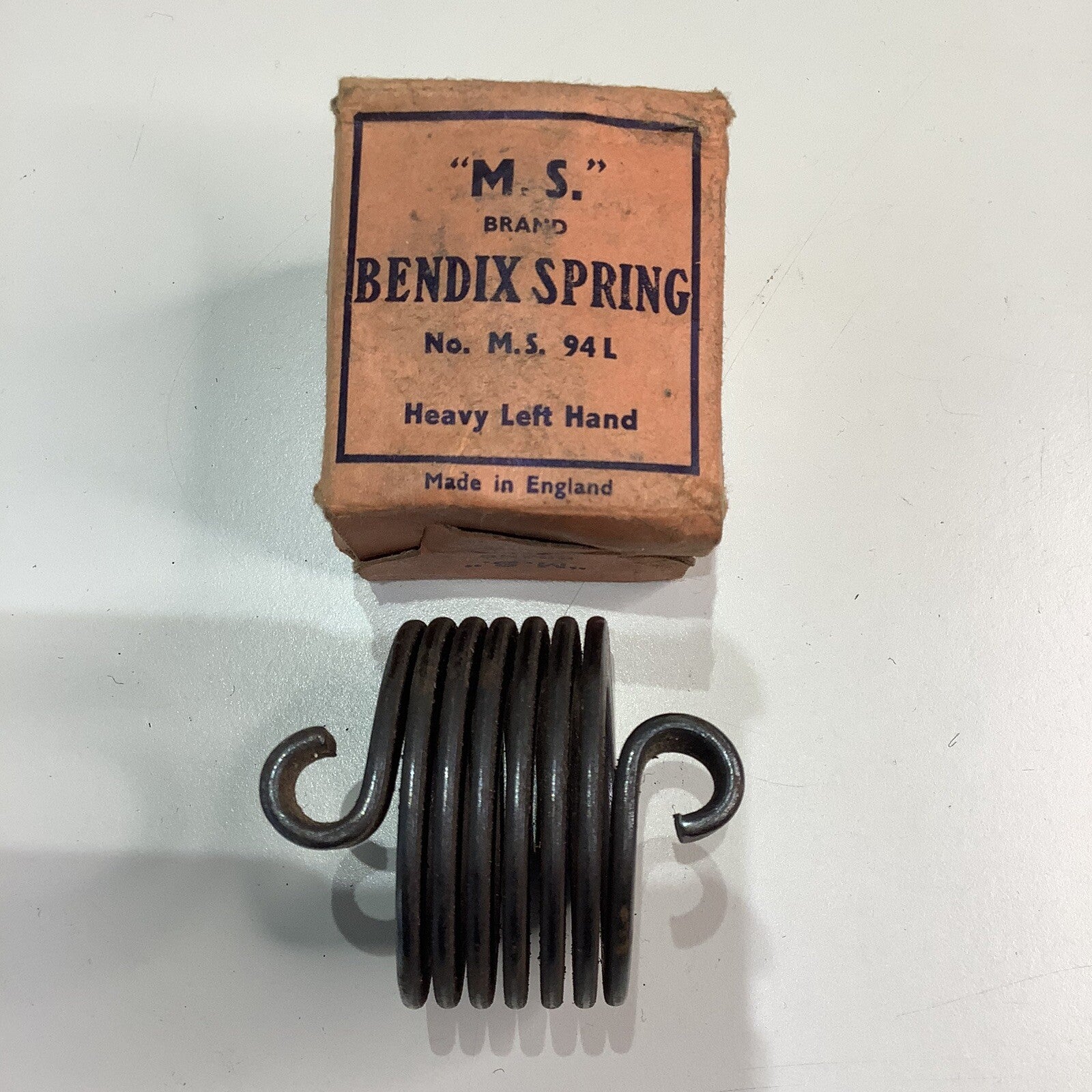 NOS Bendix LEFT HAND Starter Drive Spring 7 turns, 2" OD, 1 5/16” ID Ford Chev - Bluemoon Classic Parts