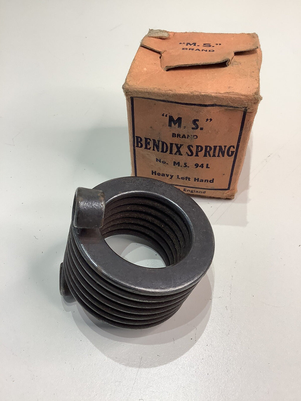 NOS Bendix LEFT HAND Starter Drive Spring 7 turns, 2" OD, 1 5/16” ID Ford Chev - Bluemoon Classic Parts
