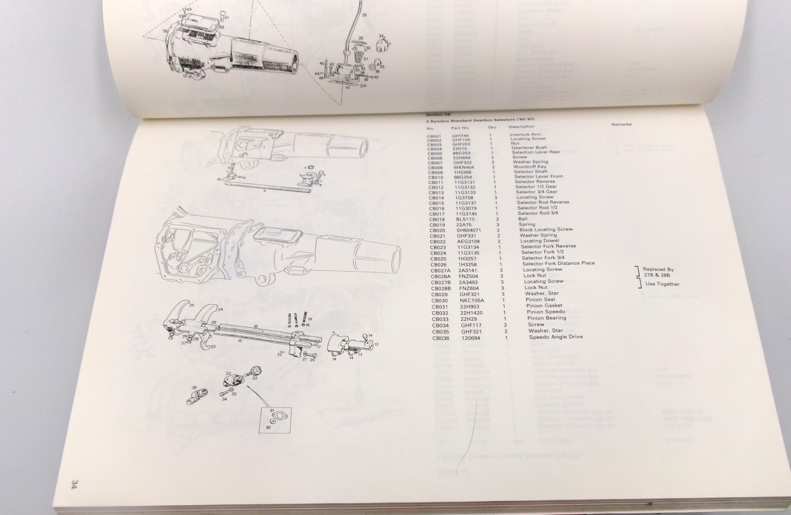 Moss 1962-1980 MGB MGB GT Sprite Midget Parts Catalogue - Bluemoon Classic Parts