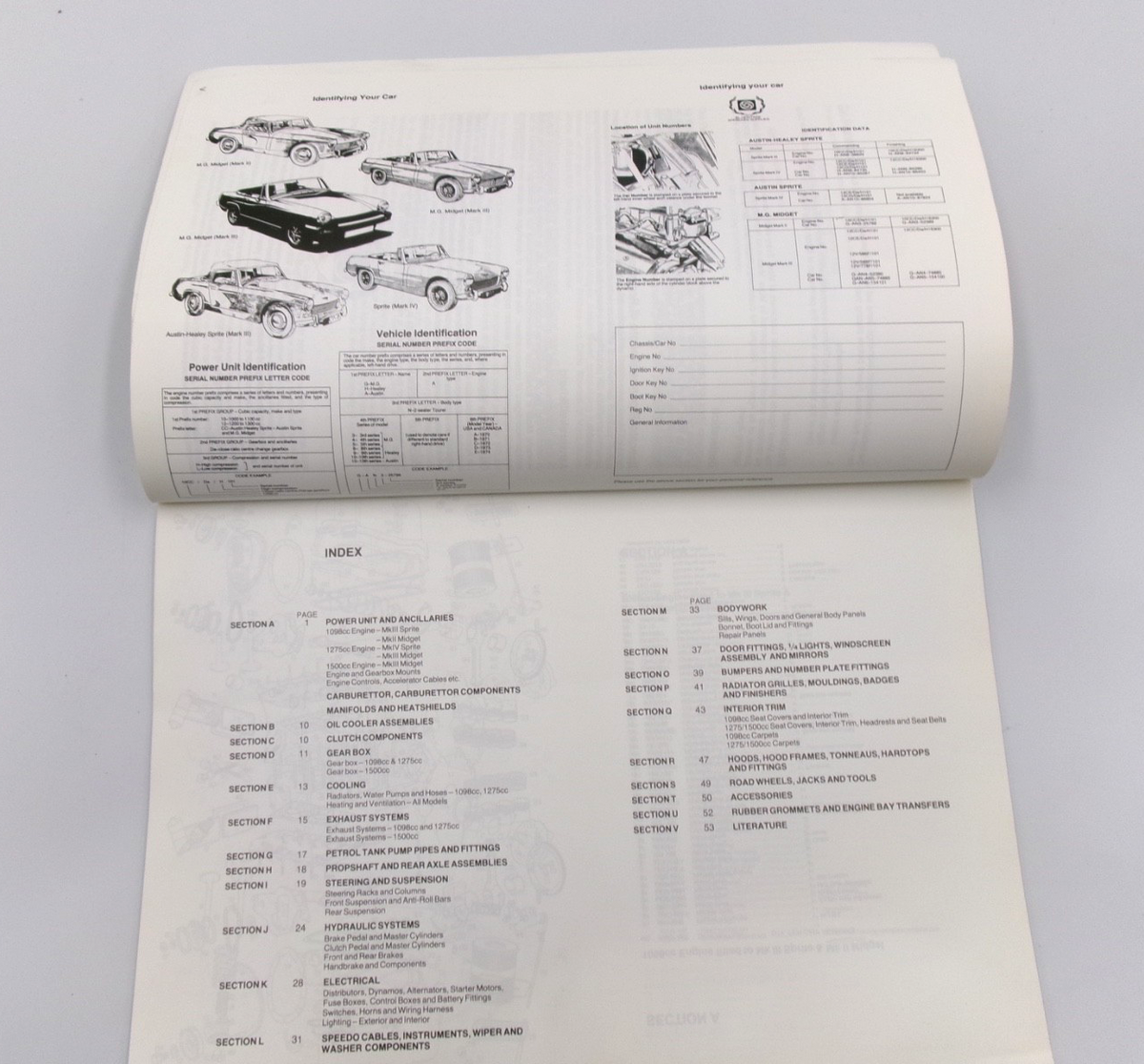 Moss 1964-1980 Austin Healey Sprite MG Midget Parts Catalogue - Bluemoon Classic Parts
