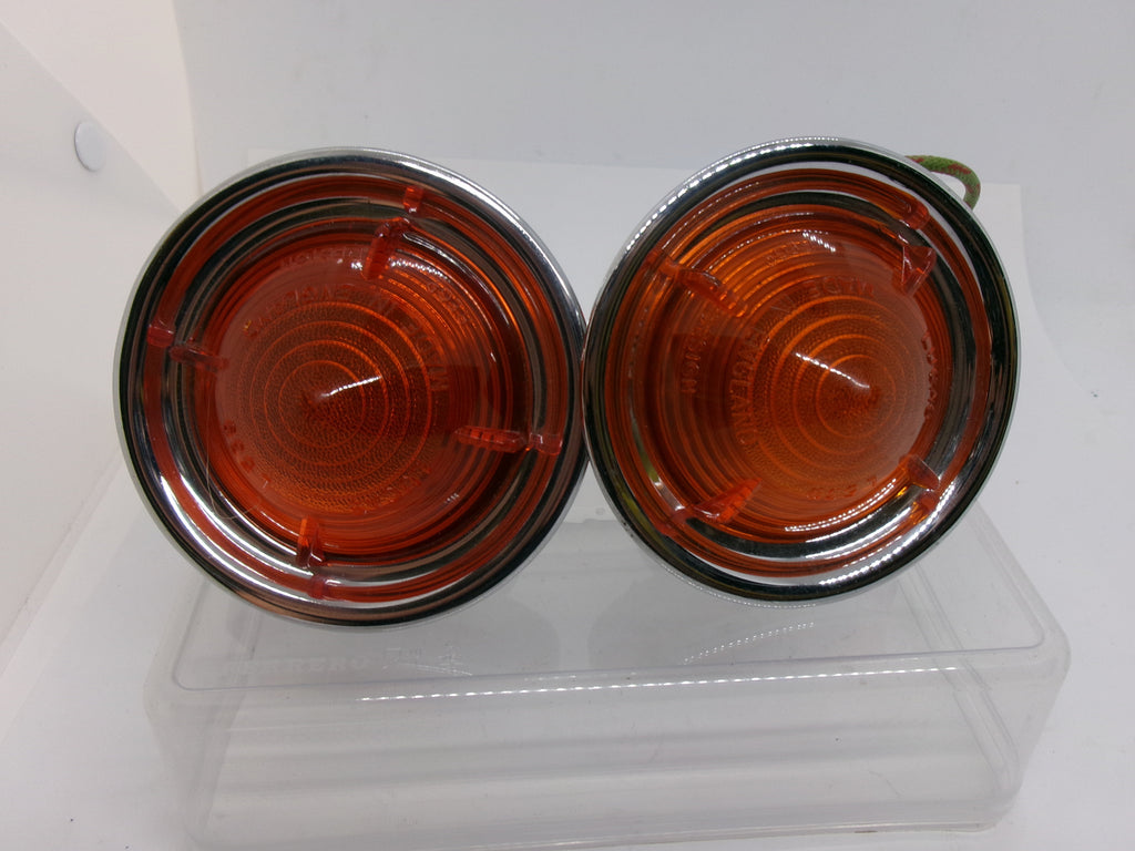 NOS Lucas Indicator PAIR Light Assemblies L539 Amber MGA Jaguar Wolseley 6/90 - Bluemoon Classic Parts