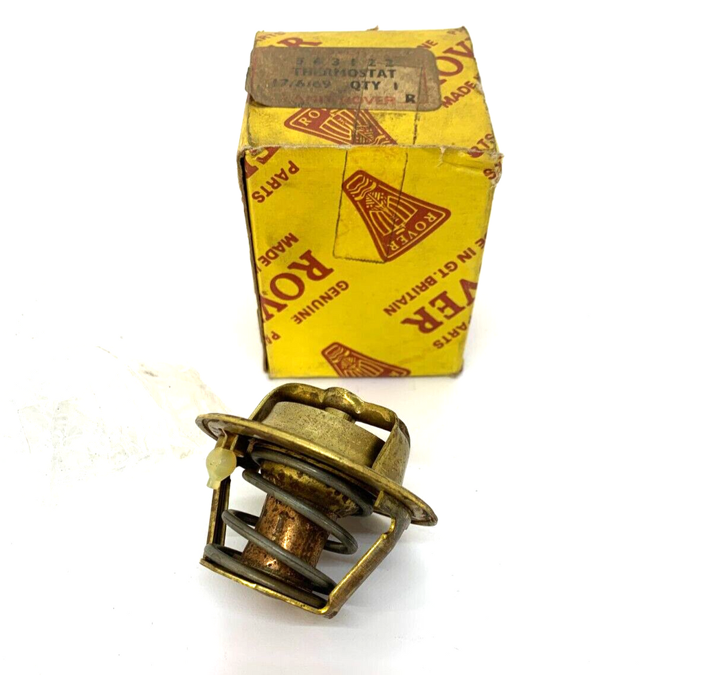 NOS OEM Genuine Land Rover Series 2 3 2.6L Thermostat in original 1969 box - Bluemoon Classic Parts