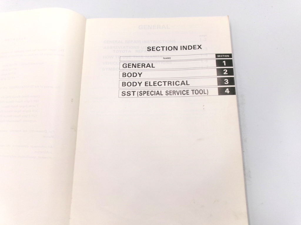 OEM Genuine 1978 on Toyota Corona RT130 RT132 RT134 TT132 Body Repair Manual - Bluemoon Classic Parts