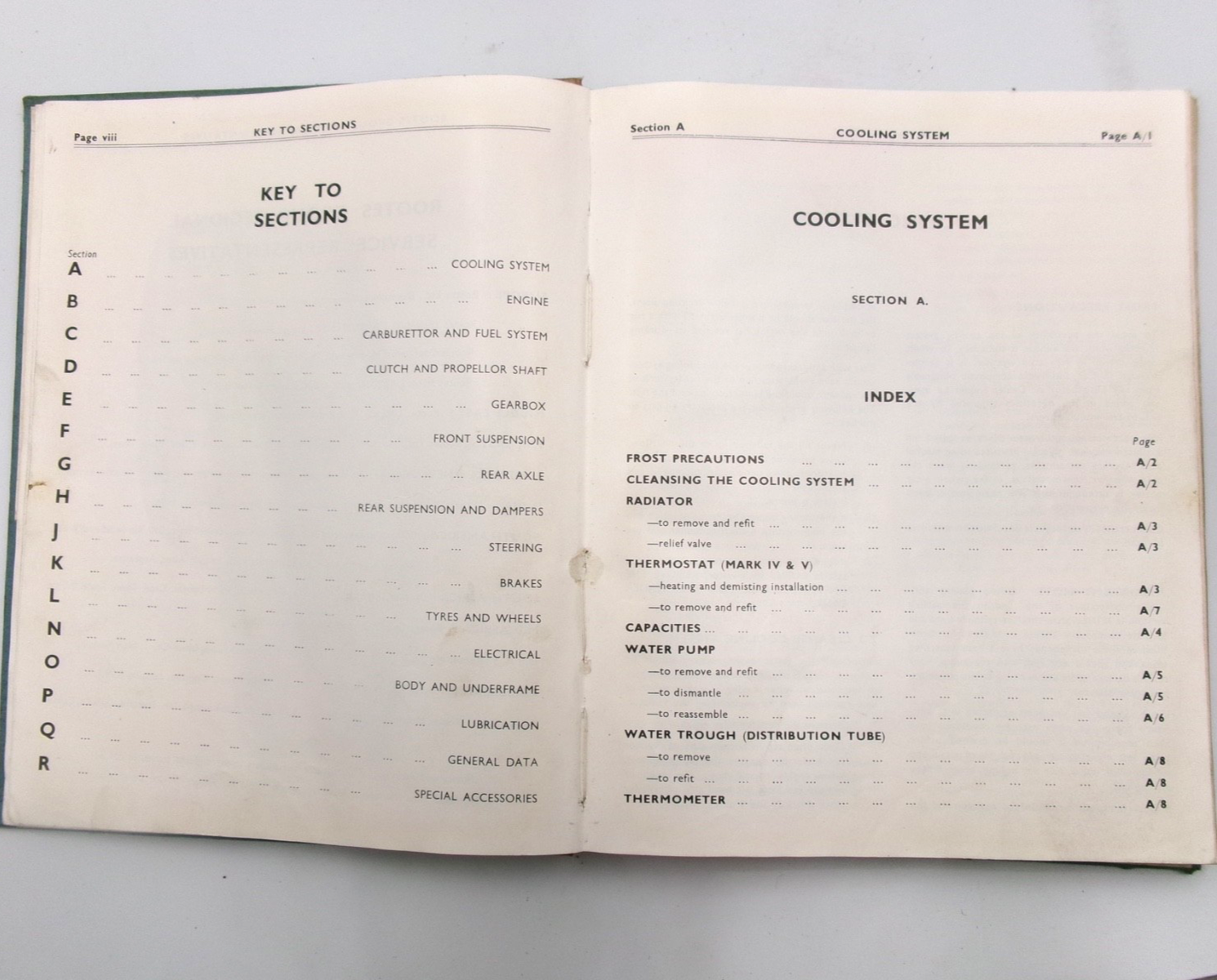 OEM Hillman 1948-1951 Minx Mark III IV V Workshop Manual, w/ Colour Lube Chart - Bluemoon Classic Parts